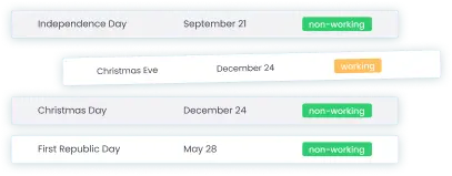 Automate Holiday Notifications Set up automated holiday notifications and manage holidays with leave management software