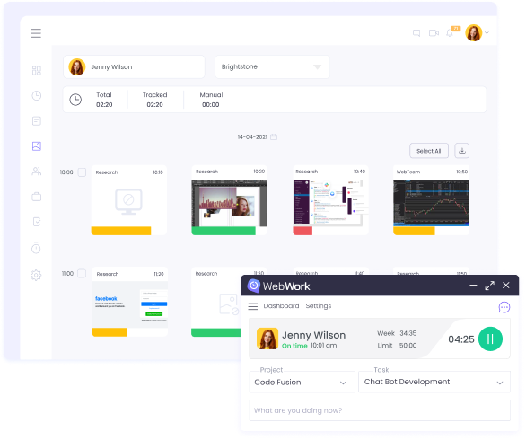 Tracking work progress with automated screen captures Work Monitoring with Automated Screenshots