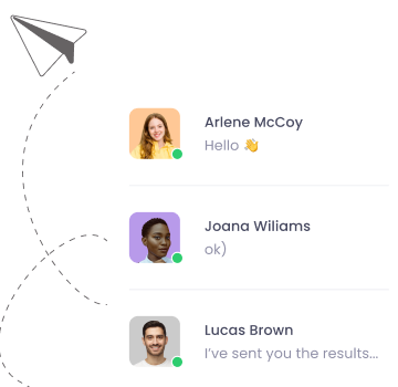Collaboration with WebWork's Team Chat Integrated chat for communication and collaboration alongside time tracking