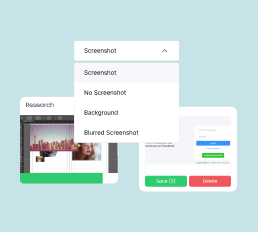 Time Tracking via Custom Screenshot Modes Efficient time tracking through customizable screenshot modes