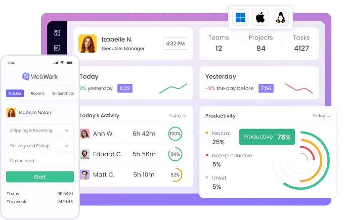 Track Time on Any Platform Track time across platforms