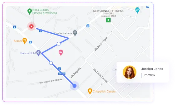 Employee GPS Tracking Employee GPS tracking and route optimization with logistics time clock