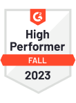High Performer Fall 2023 High performing time tracking and employee monitoring software