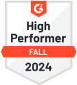 High Performer on G2 Fall 2024 High Performer award on G2 for Fall 2024 as a time tracking software