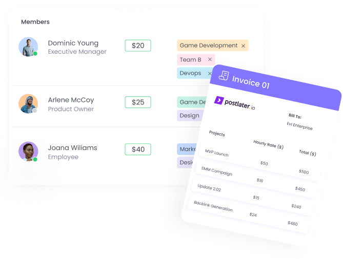 Billable Hours and Invoicing Manage billable hours and invoices for contract earnings and invoicing process