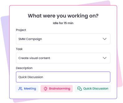 Mandatory Activity Descriptions. Mandatory activity descriptions for idle time to track staff work.