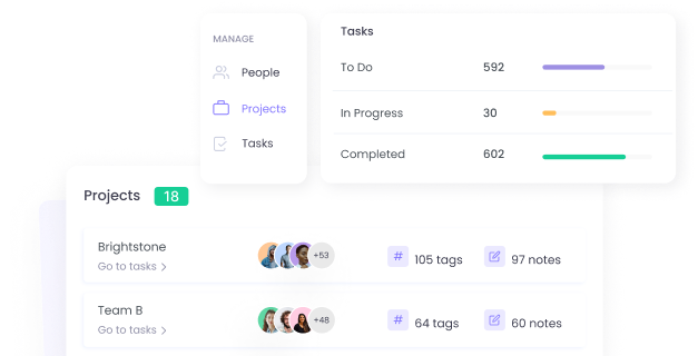Project and Task Management Manage projects and tasks while tracking time