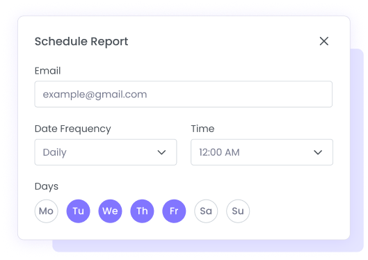 Scheduling Reports : Scheduling reports for progress tracking