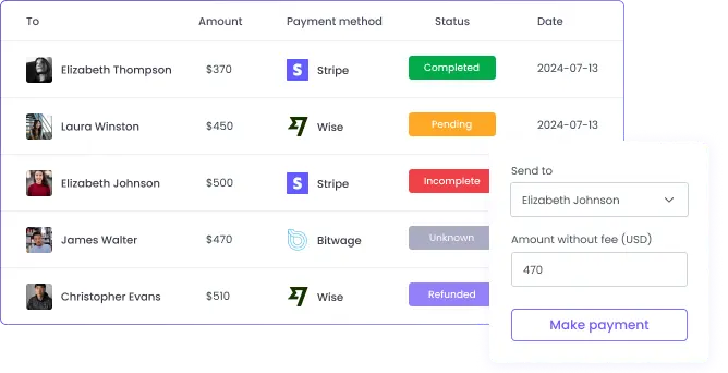 Employee Payments in Integrated Payroll Time Tracker Secure employee payments in payroll time tracker