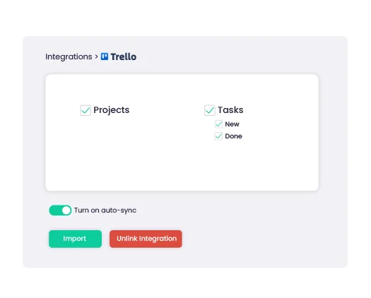 Integrate Trello with WebWork Tracker Integration settings