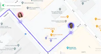 Mobile Time And Geolocation Tracking Mobile time and geolocation tracking for employees on the road