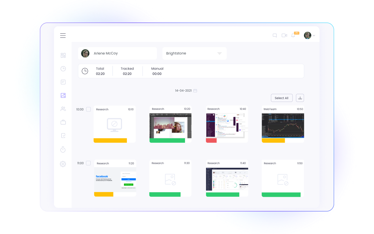 Track Time with Screenshots Employees tracking time with screenshots